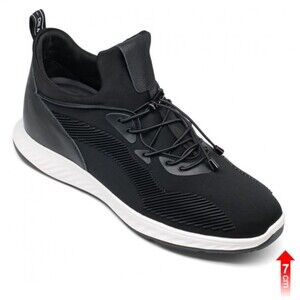 US10 CHAMARIPA Elevator Shoes Height Increasing black Sneaker For Men 7CM